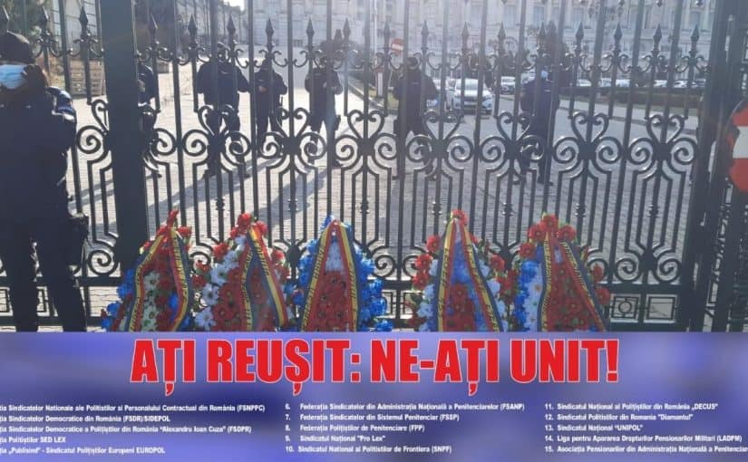 COMUNICAT DE PRESĂ: Noi proteste ale angajaților din poliție, penitenciare și ale militarilor rezerviști (02.02.2022)