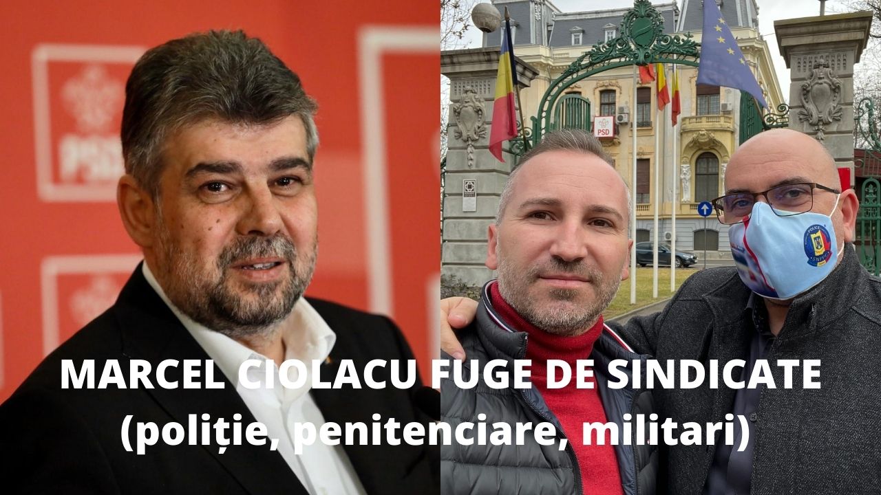 Marcel CIOLACU, președintele PSD, FUGE de SINDICATE (poliție, penitenciare și militarii rezerviști)